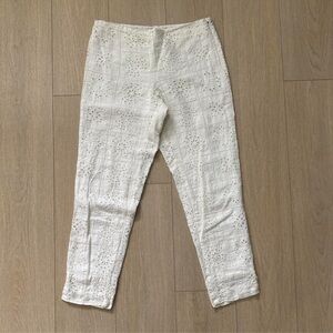 Kobi Halperin Floral Eyelet Linen Pants